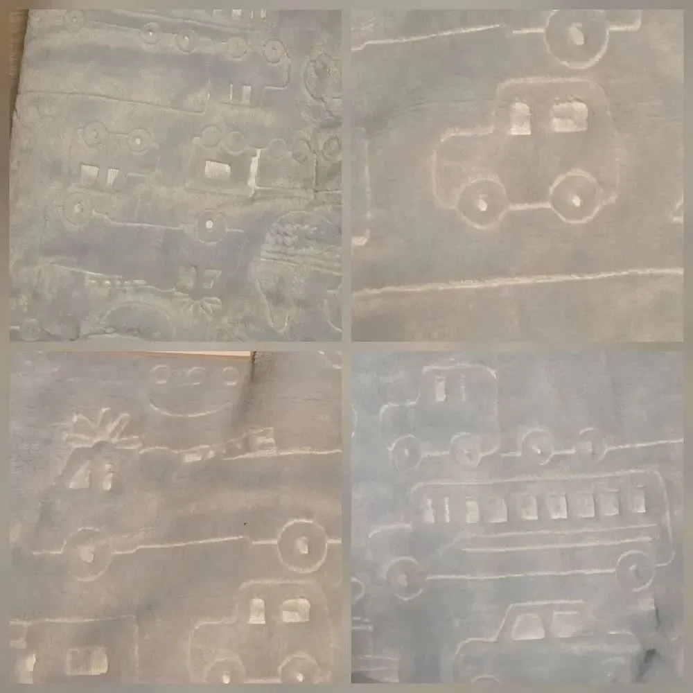 🇬🇪🔹️NWT Just Imagine Blue Oversized 30x40 Embossed Baby Blanket